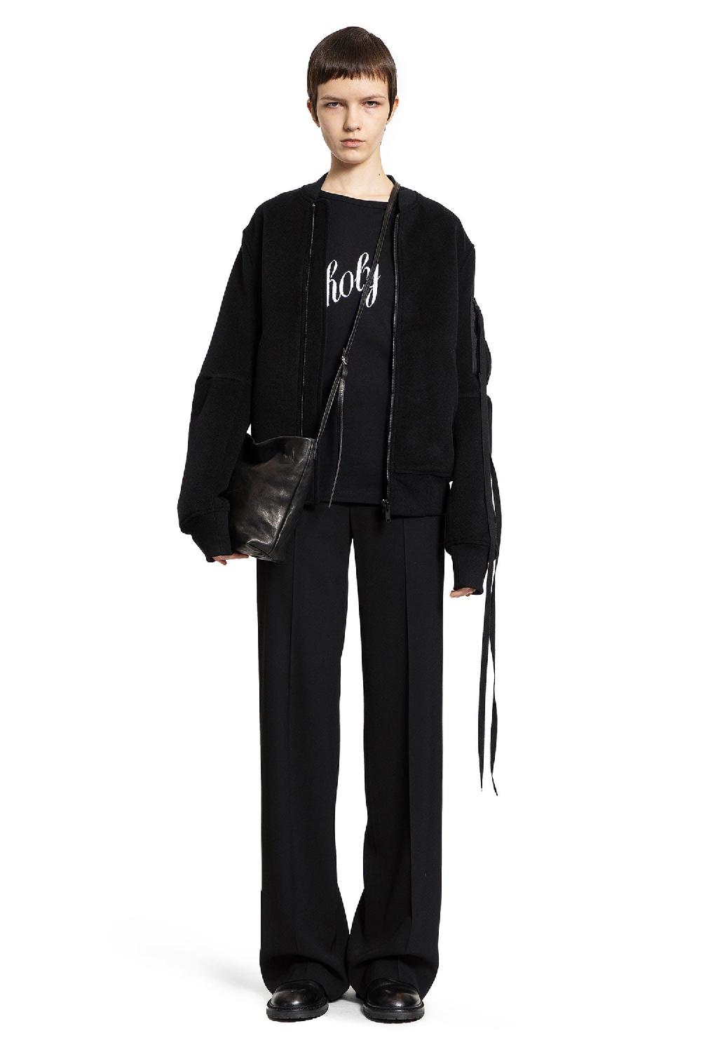 Antonioli ANN DEMEULEMEESTER WOMAN BLACK T-SHIRTS & TANK TOPS