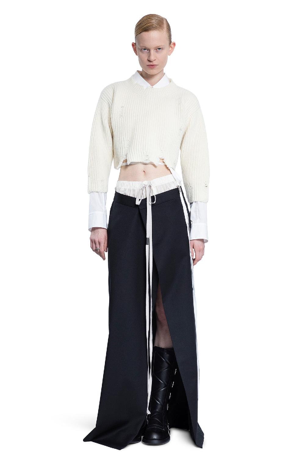 Antonioli ANN DEMEULEMEESTER WOMAN OFF-WHITE KNITWEAR