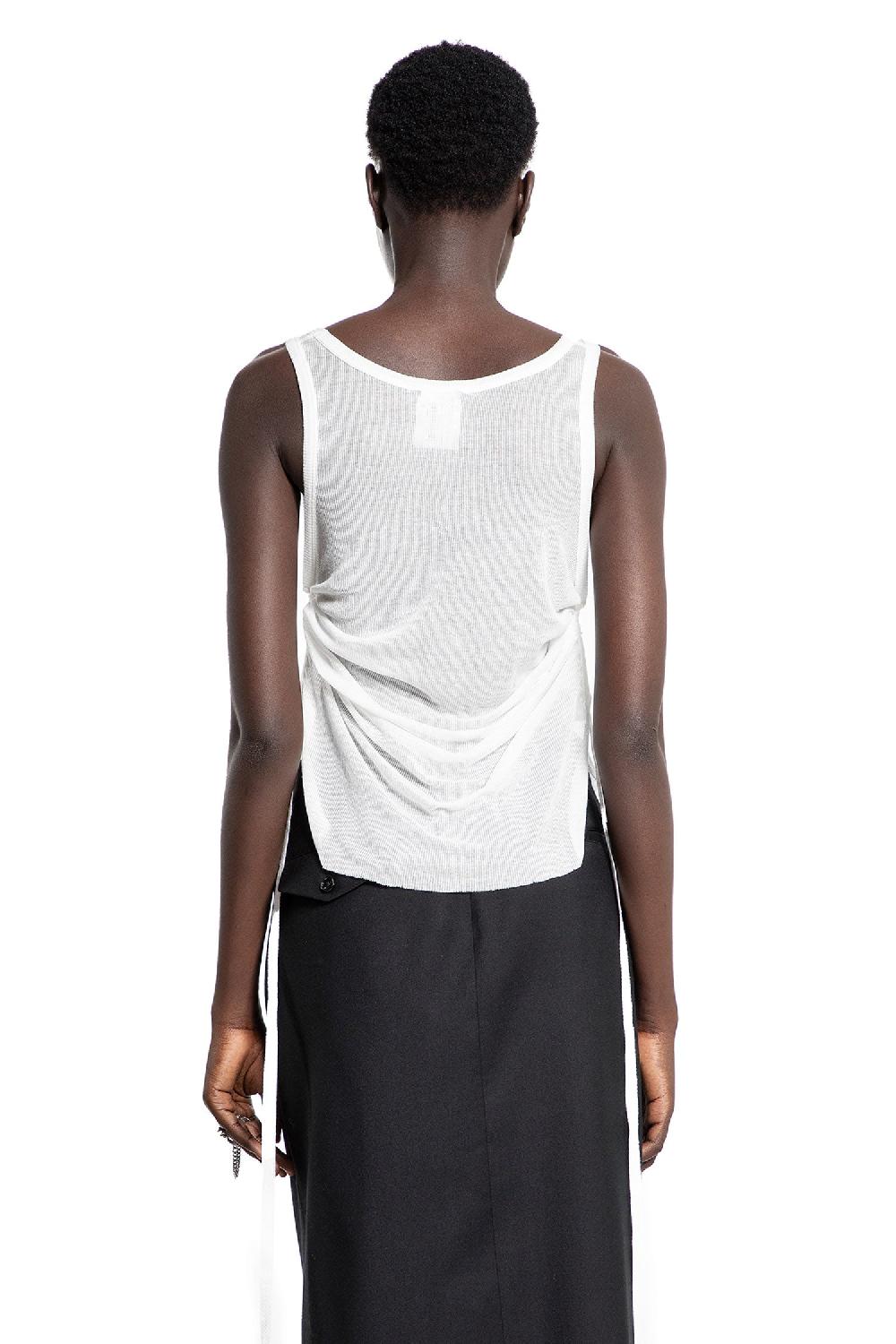 Antonioli ANN DEMEULEMEESTER WOMAN OFF-WHITE T-SHIRTS & TANK TOPS
