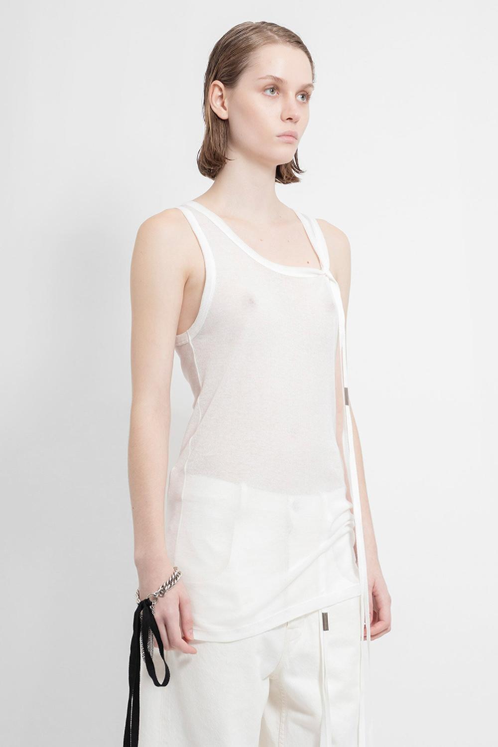 Antonioli ANN DEMEULEMEESTER WOMAN OFF-WHITE T-SHIRTS & TANK TOPS