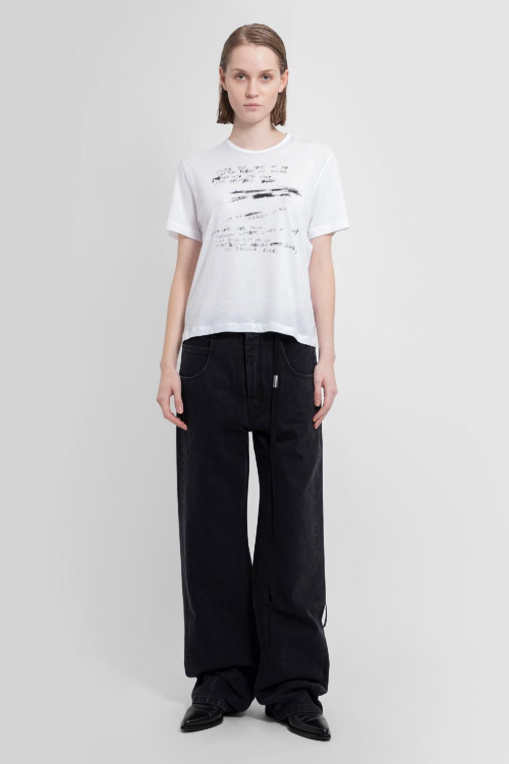 Antonioli ANN DEMEULEMEESTER WOMAN WHITE T-SHIRTS & TANK TOPS
