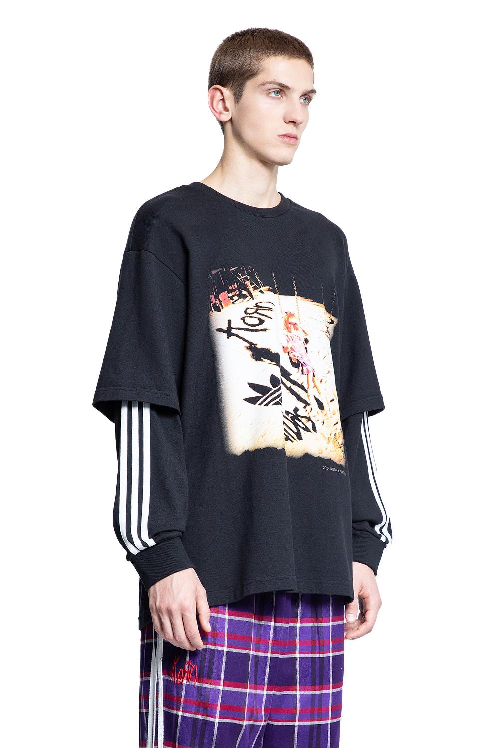 Antonioli ADIDAS MAN BLACK T-SHIRTS & TANK TOPS