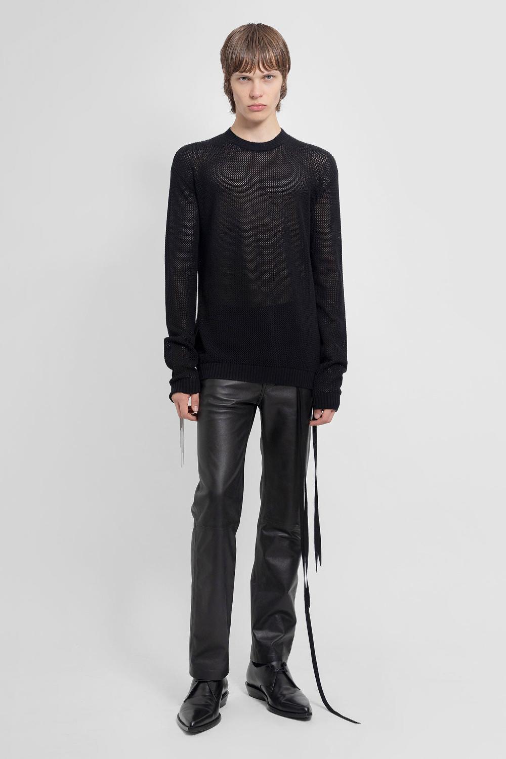 Antonioli ANN DEMEULEMEESTER MAN BLACK KNITWEAR