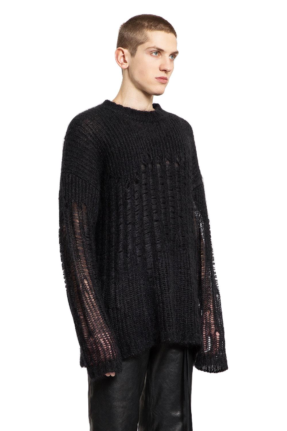 Antonioli ANN DEMEULEMEESTER MAN BLACK KNITWEAR