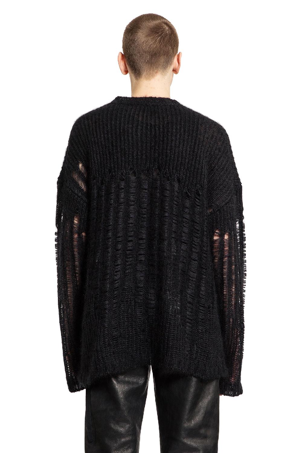 Antonioli ANN DEMEULEMEESTER MAN BLACK KNITWEAR
