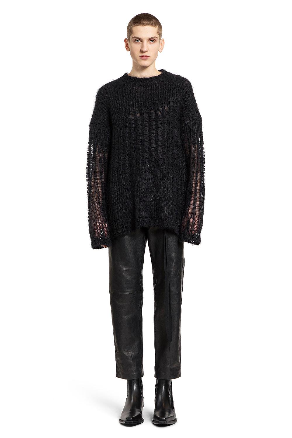 Antonioli ANN DEMEULEMEESTER MAN BLACK KNITWEAR