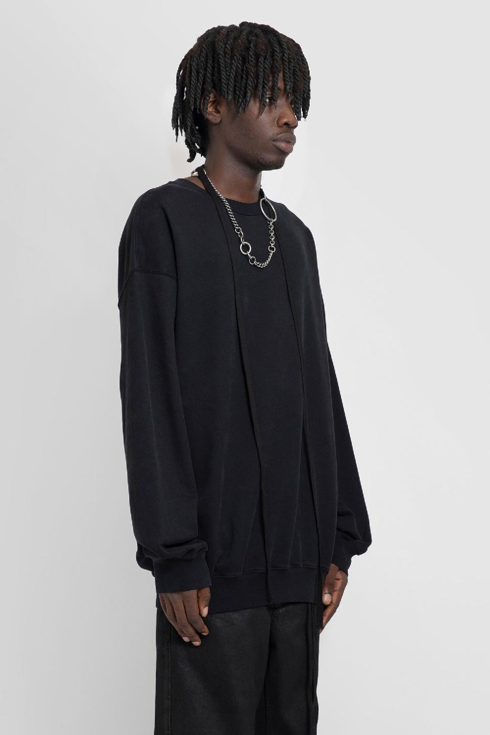Antonioli ANN DEMEULEMEESTER MAN BLACK SWEATSHIRTS