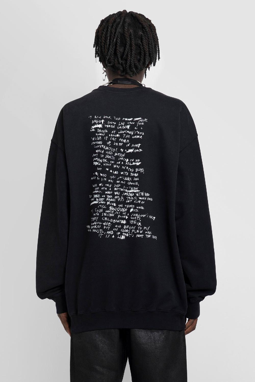 Antonioli ANN DEMEULEMEESTER MAN BLACK SWEATSHIRTS