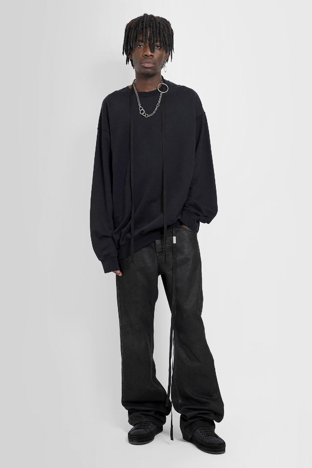 Antonioli ANN DEMEULEMEESTER MAN BLACK SWEATSHIRTS