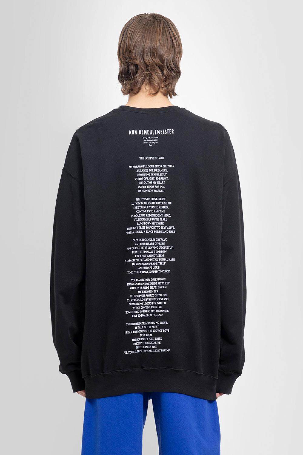 Antonioli ANN DEMEULEMEESTER MAN BLACK SWEATSHIRTS