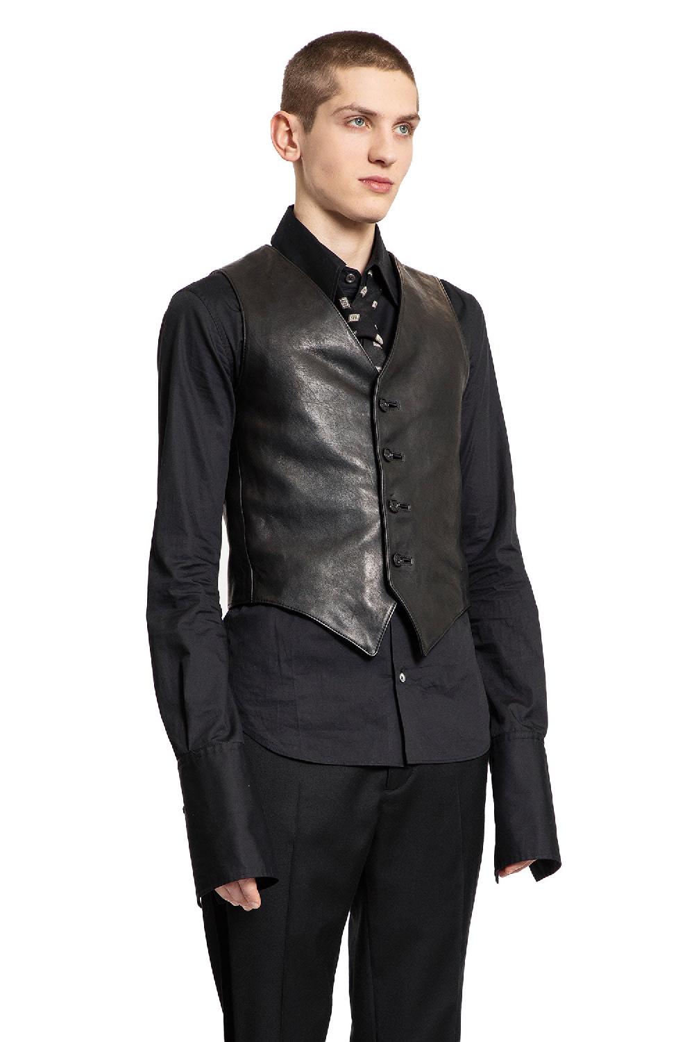 Antonioli ANN DEMEULEMEESTER MAN BLACK VESTS