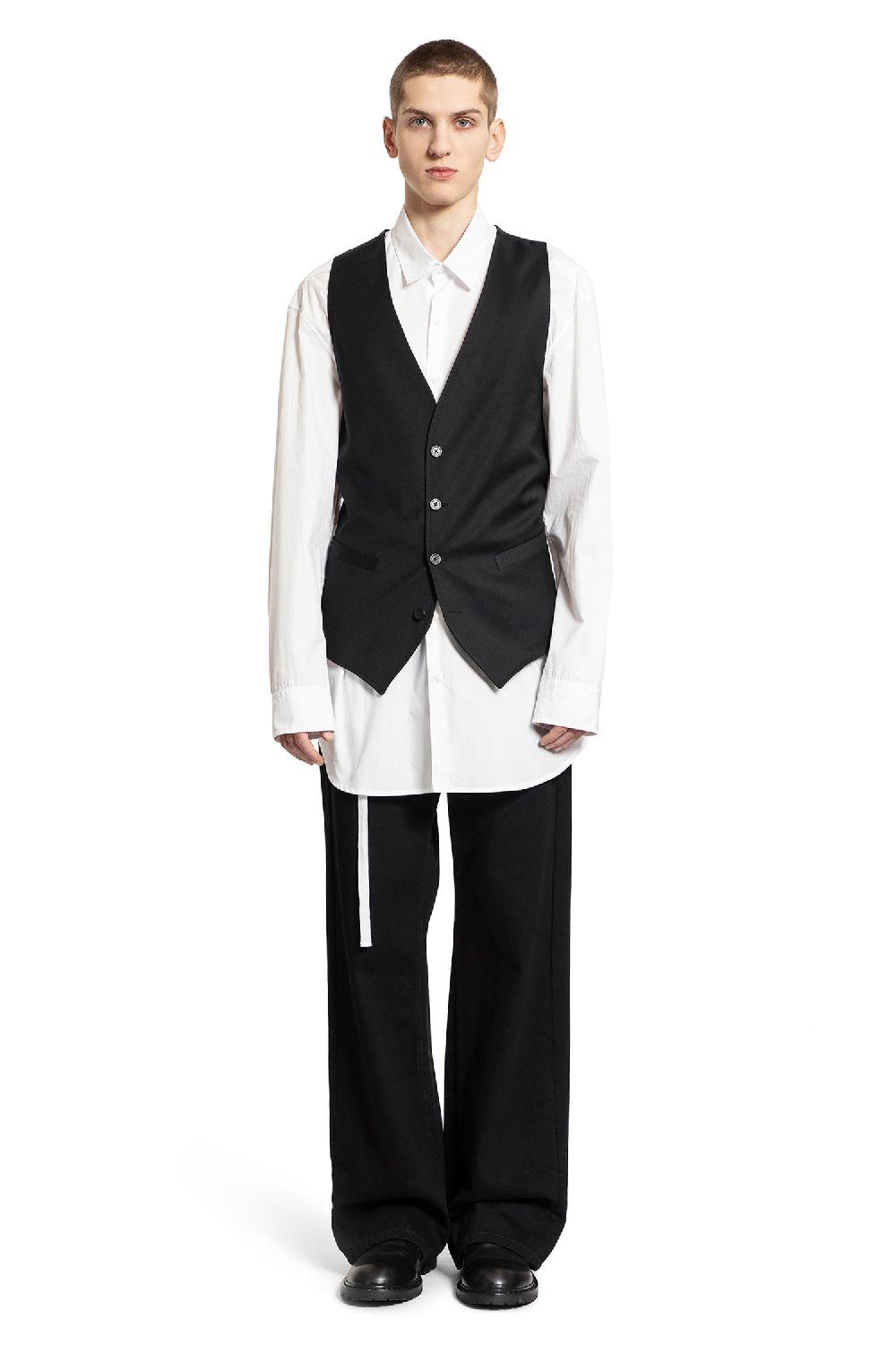 Antonioli ANN DEMEULEMEESTER MAN BLACK VESTS