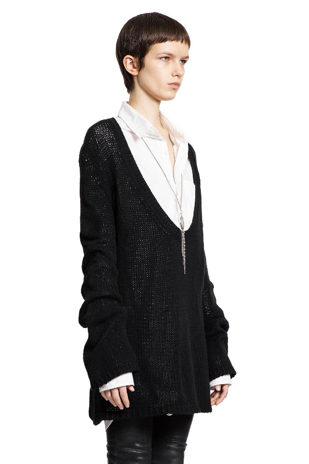 Antonioli ANN DEMEULEMEESTER WOMAN BLACK KNITWEAR