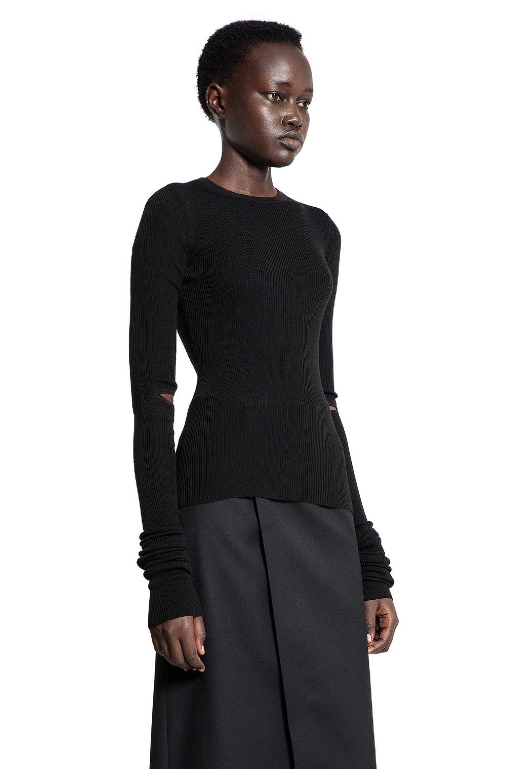 Antonioli ANN DEMEULEMEESTER WOMAN BLACK KNITWEAR