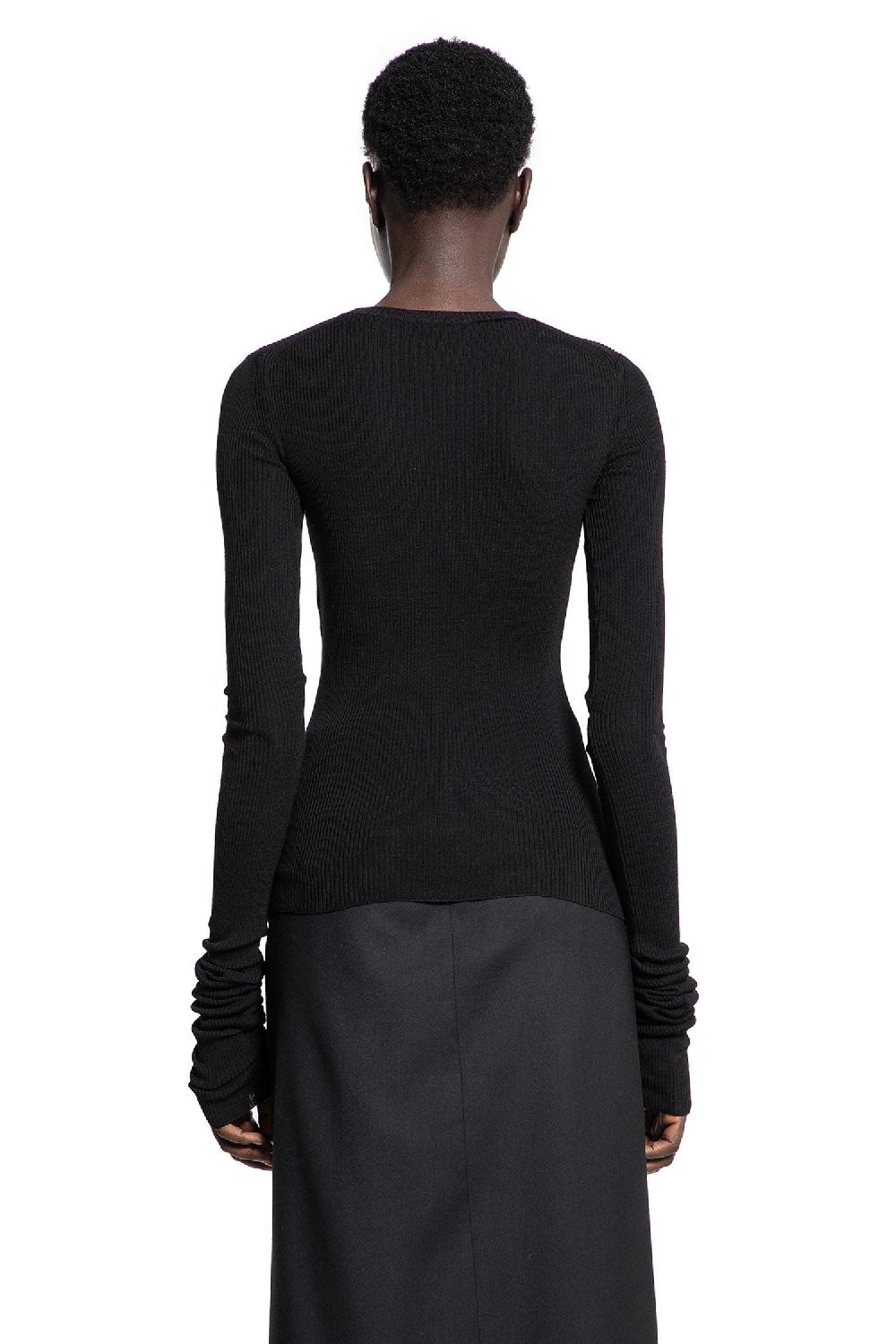 Antonioli ANN DEMEULEMEESTER WOMAN BLACK KNITWEAR