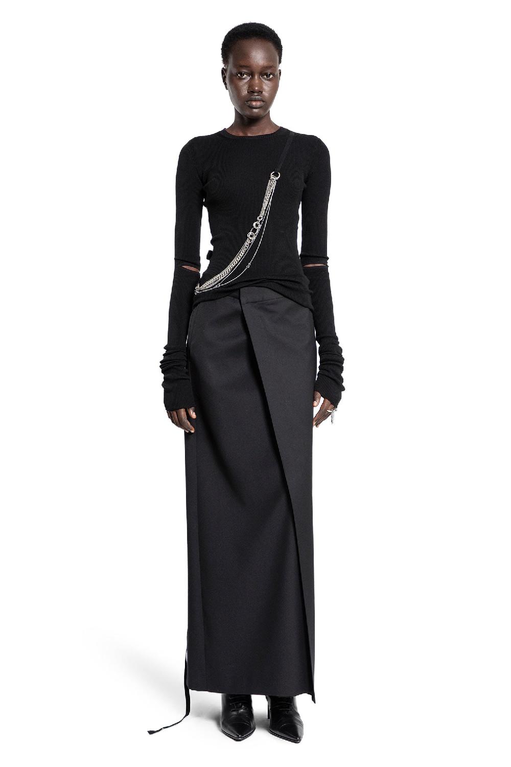 Antonioli ANN DEMEULEMEESTER WOMAN BLACK KNITWEAR
