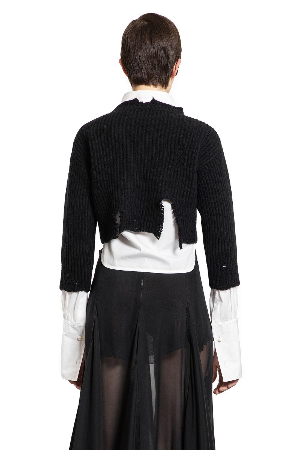 Antonioli ANN DEMEULEMEESTER WOMAN BLACK KNITWEAR