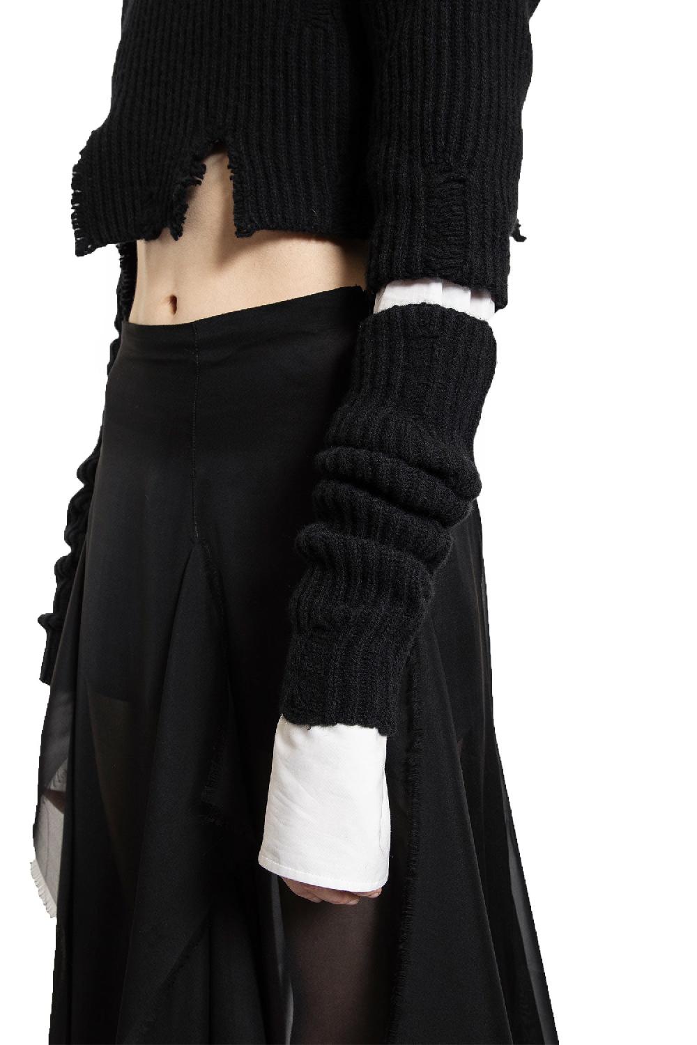 Antonioli ANN DEMEULEMEESTER WOMAN BLACK KNITWEAR