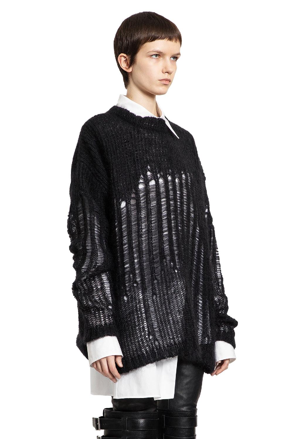 Antonioli ANN DEMEULEMEESTER WOMAN BLACK KNITWEAR