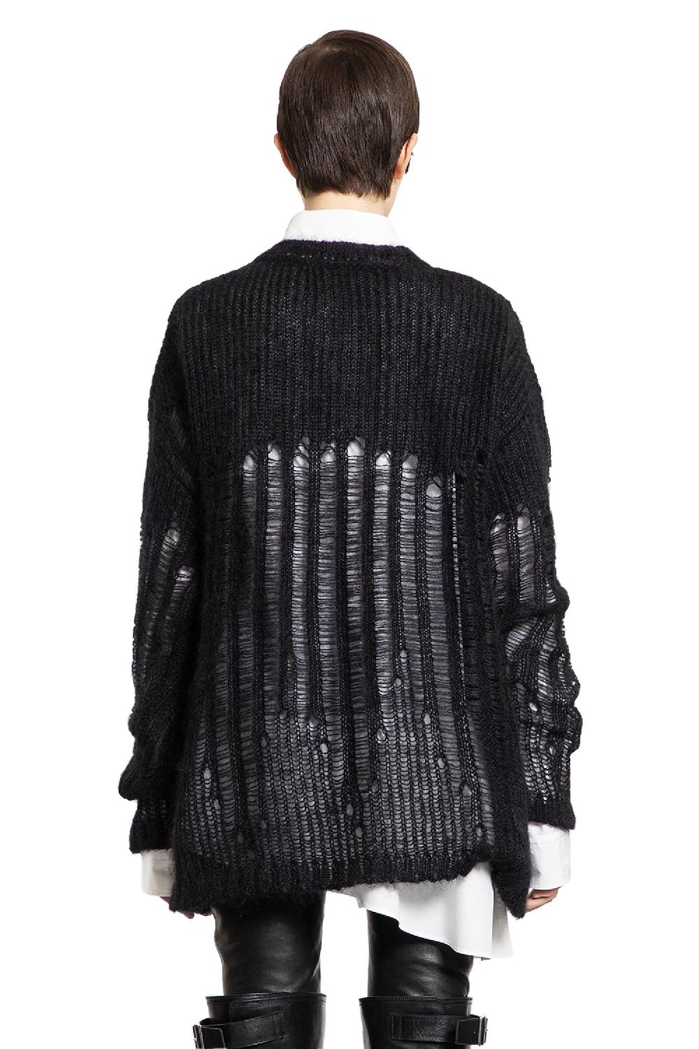 Antonioli ANN DEMEULEMEESTER WOMAN BLACK KNITWEAR
