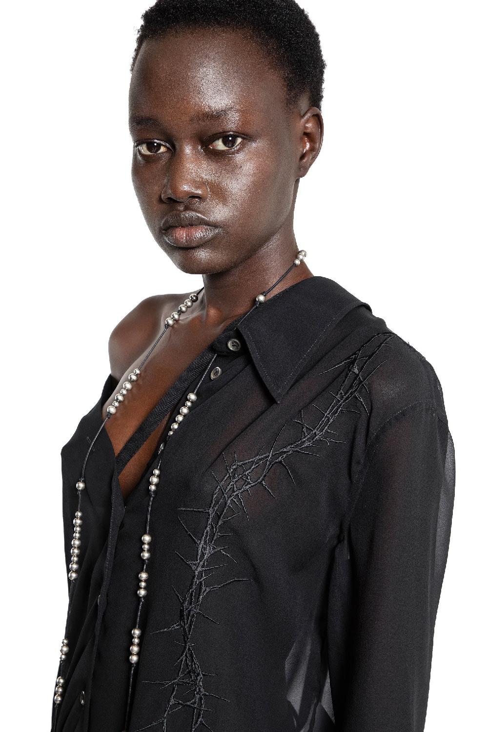 Antonioli ANN DEMEULEMEESTER WOMAN BLACK SHIRTS