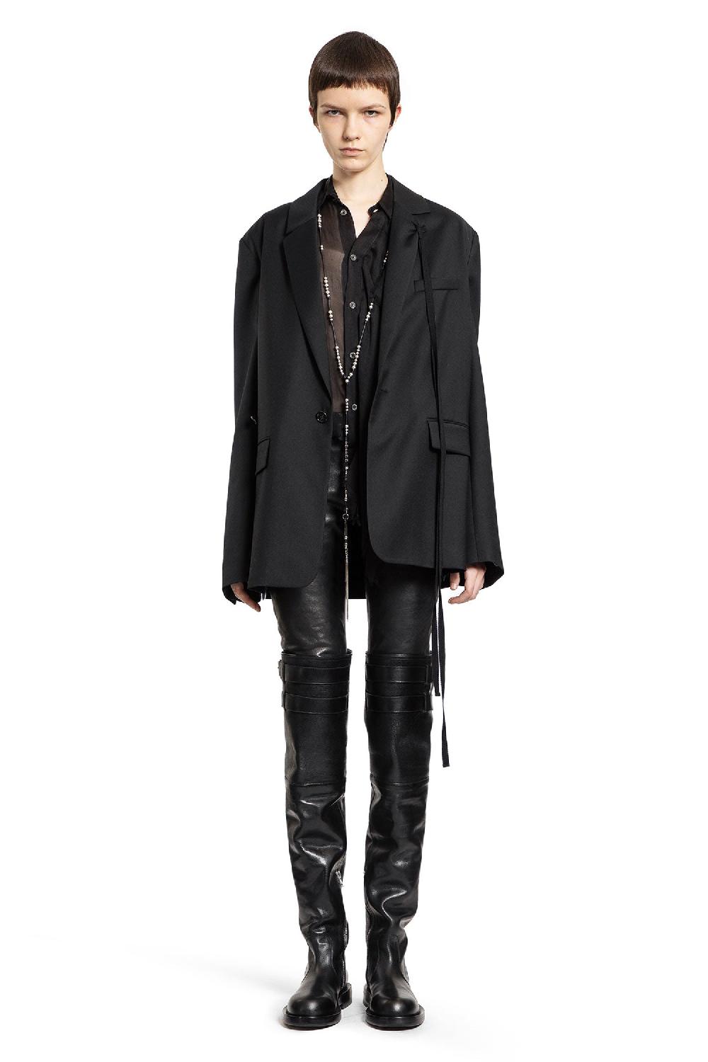 Antonioli ANN DEMEULEMEESTER WOMAN BLACK SHIRTS