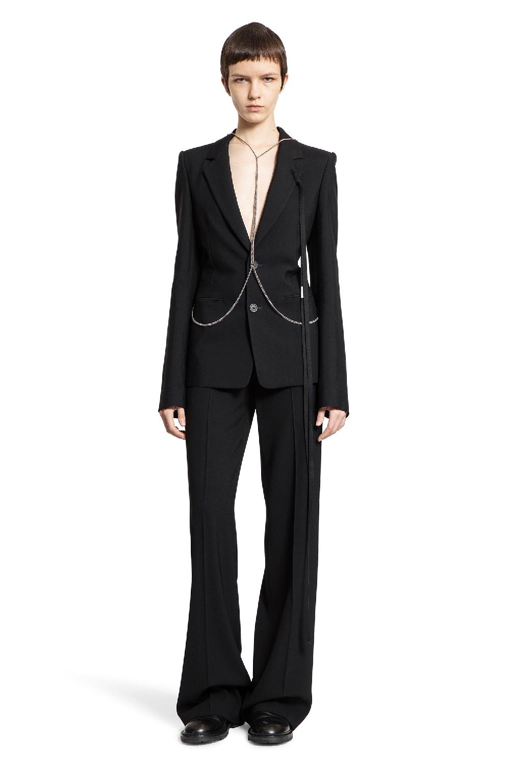 Antonioli ANN DEMEULEMEESTER WOMAN BLACK TROUSERS