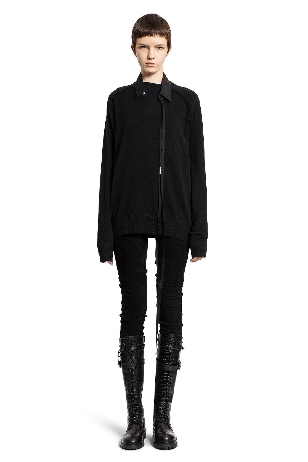 Antonioli ANN DEMEULEMEESTER WOMAN BLACK TROUSERS