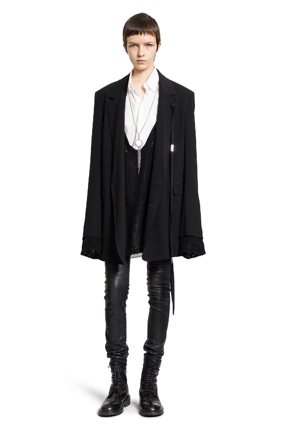 Antonioli ANN DEMEULEMEESTER WOMAN BLACK TROUSERS