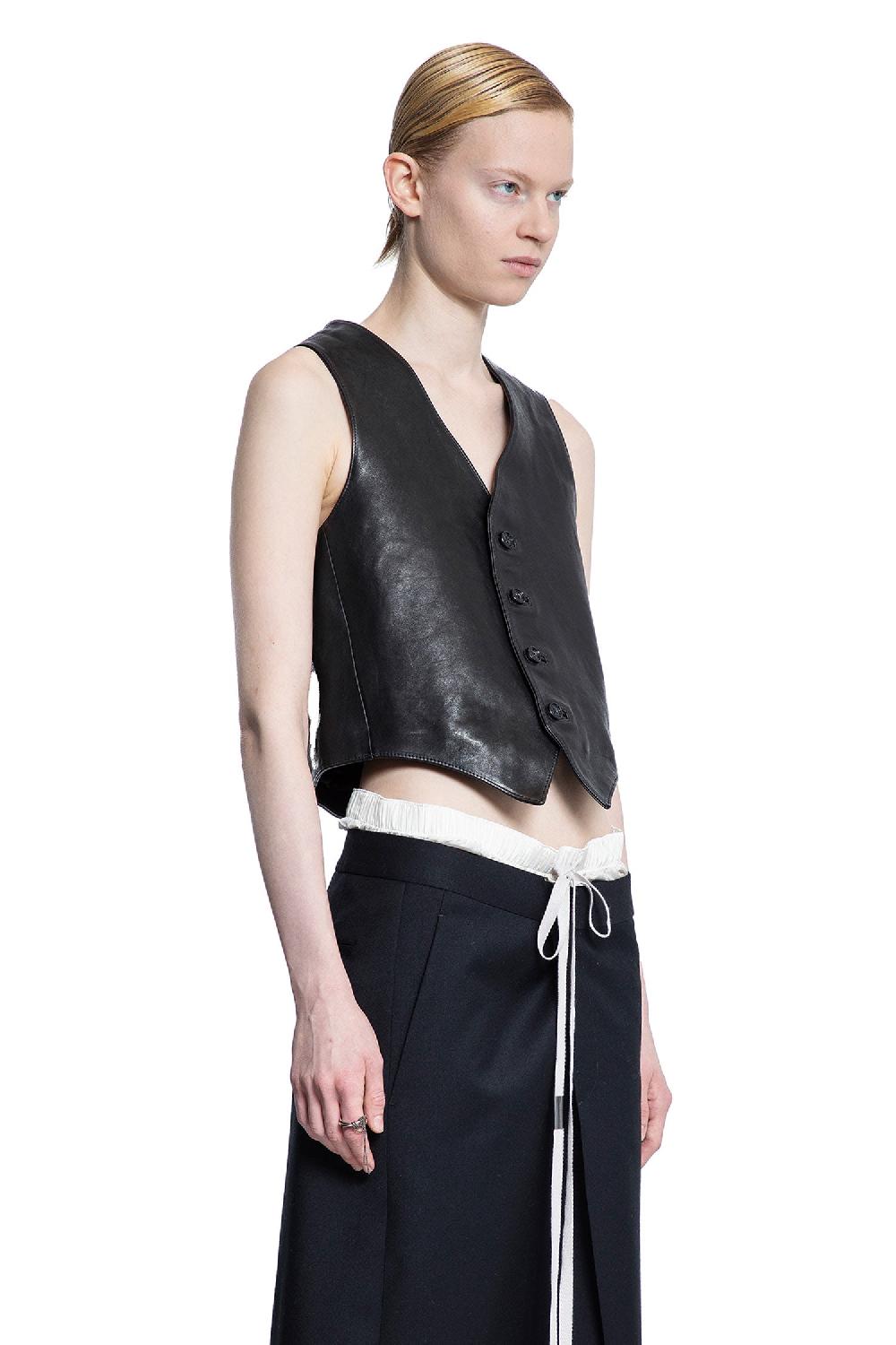 Antonioli ANN DEMEULEMEESTER WOMAN BLACK VESTS