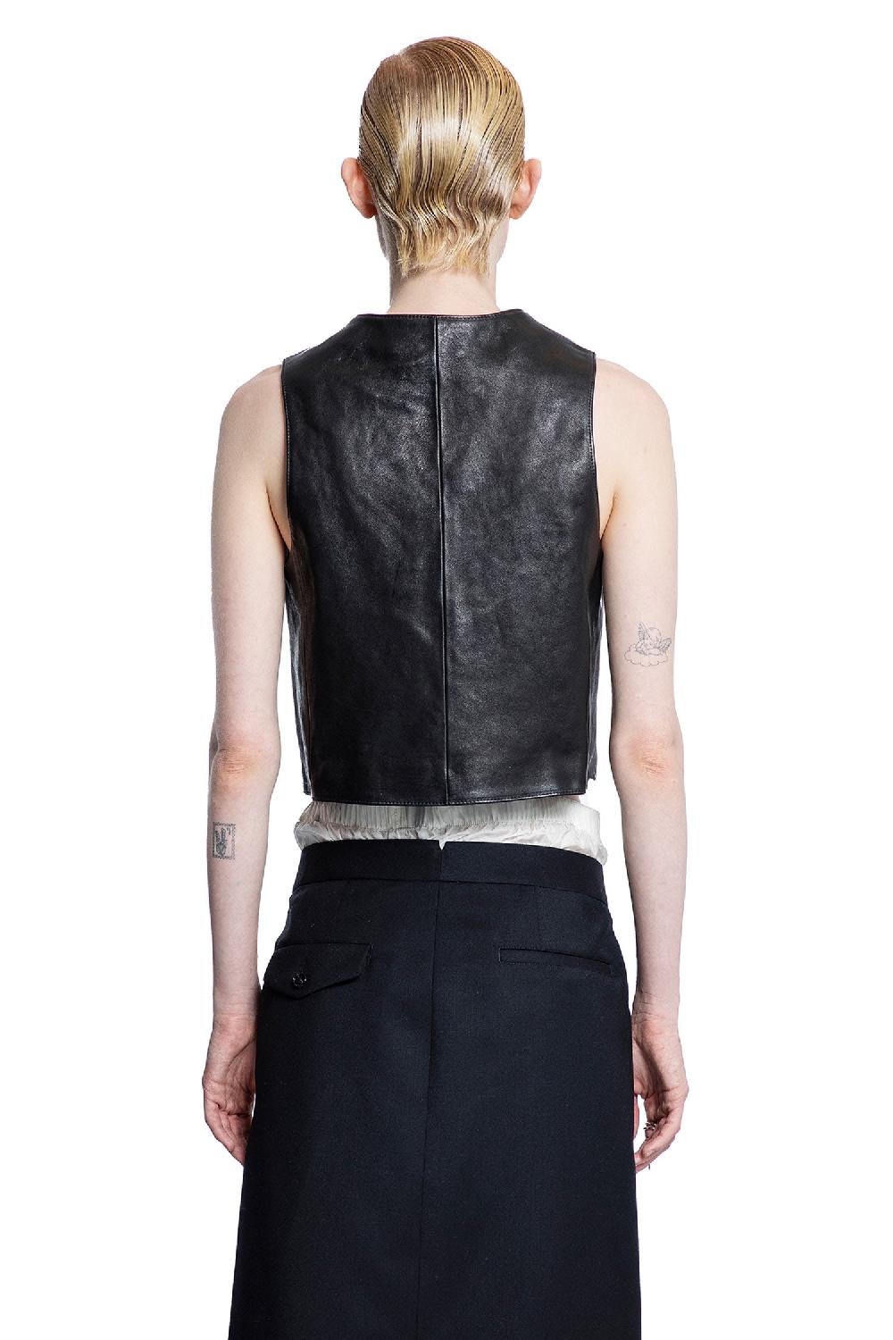 Antonioli ANN DEMEULEMEESTER WOMAN BLACK VESTS