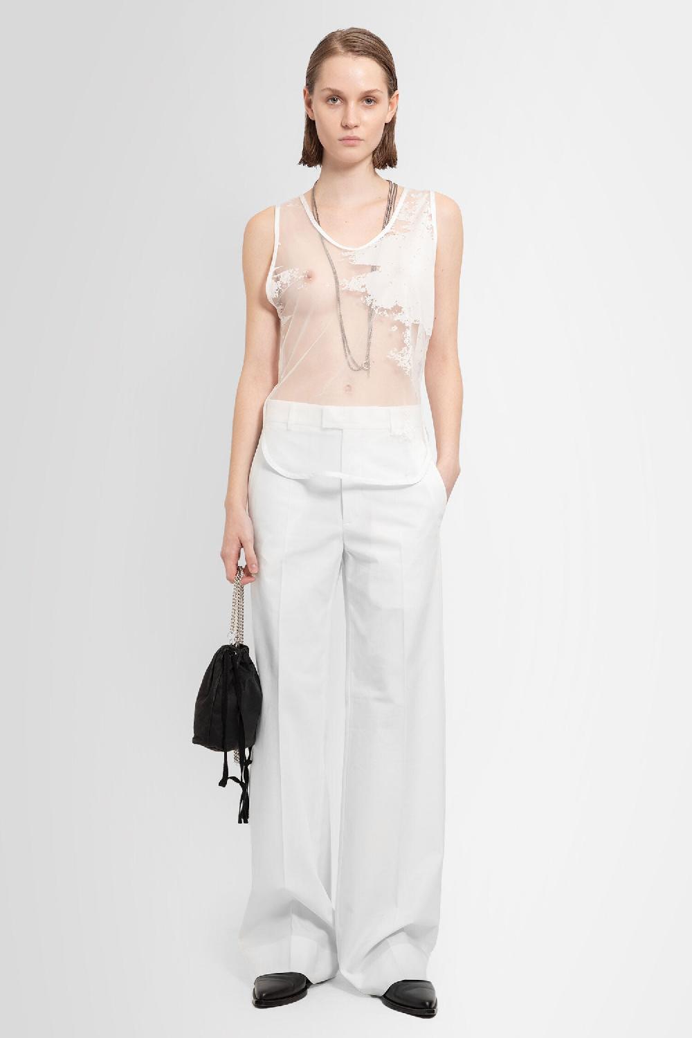 Antonioli ANN DEMEULEMEESTER WOMAN WHITE TROUSERS