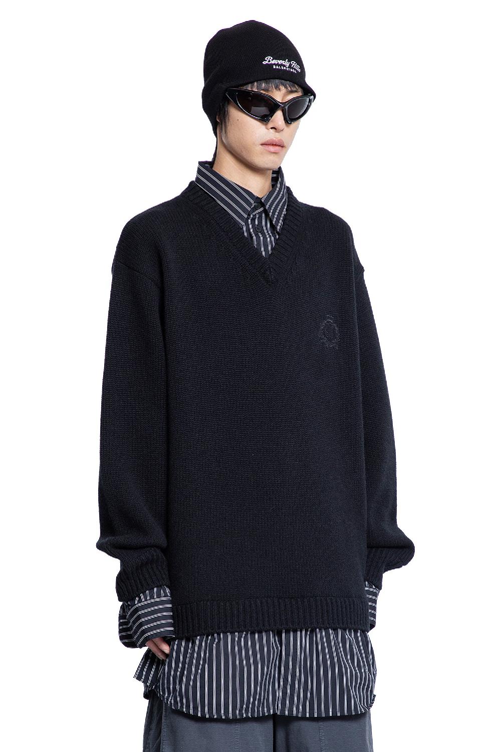Antonioli BALENCIAGA MAN BLACK&WHITE KNITWEAR