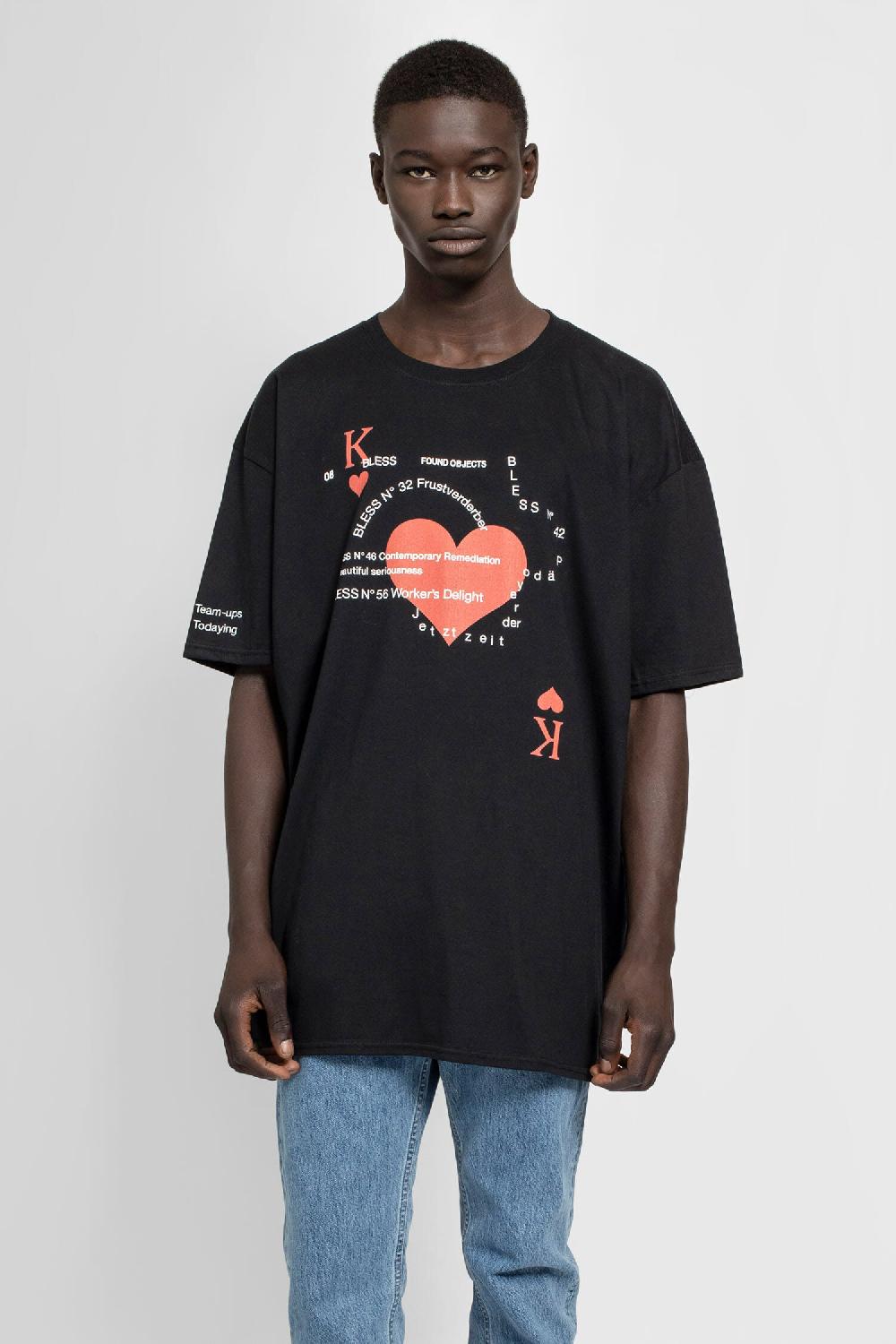 Antonioli BLESS MAN BLACK T-SHIRTS & TANK TOPS