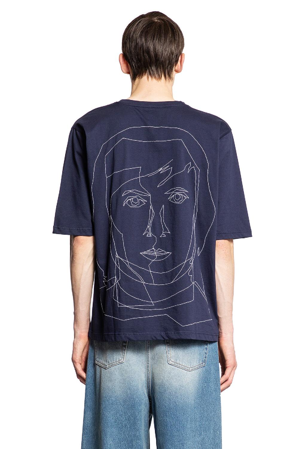 Antonioli BLESS MAN BLUE T-SHIRTS & TANK TOPS