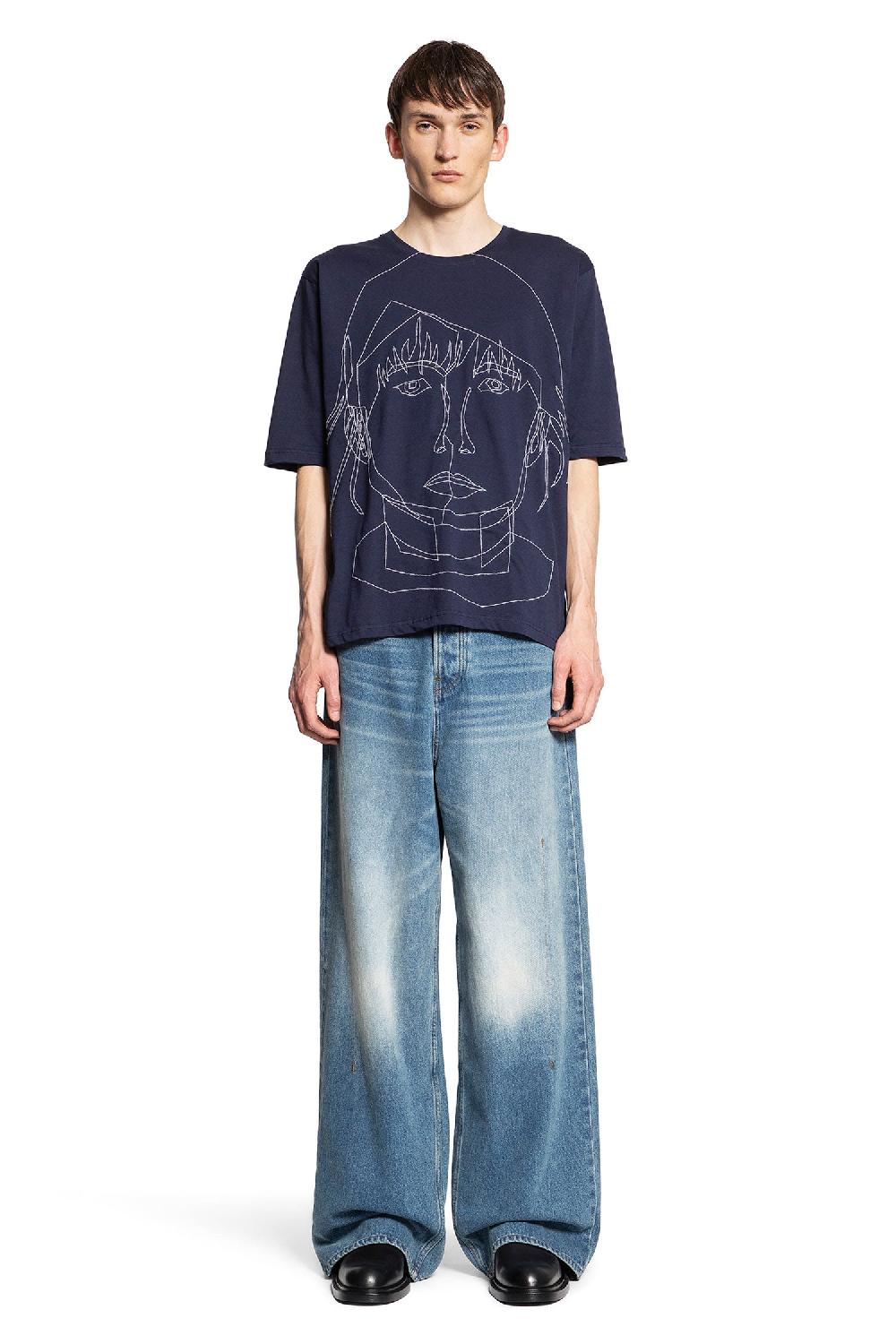 Antonioli BLESS MAN BLUE T-SHIRTS & TANK TOPS