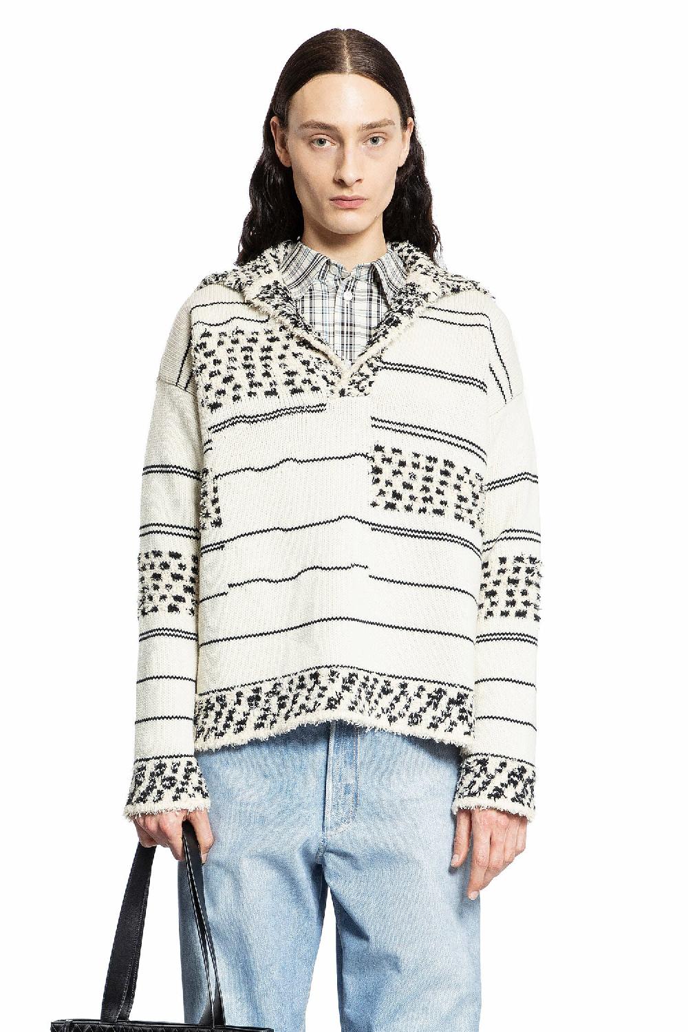 Antonioli BOTTEGA VENETA MAN BLACK&WHITE KNITWEAR