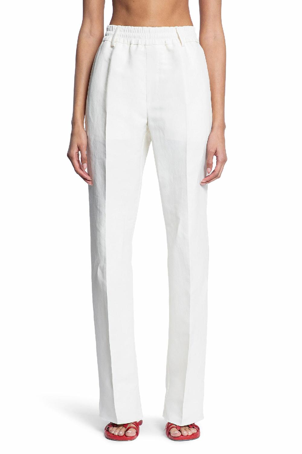 Antonioli BURBERRY WOMAN OFF-WHITE TROUSERS