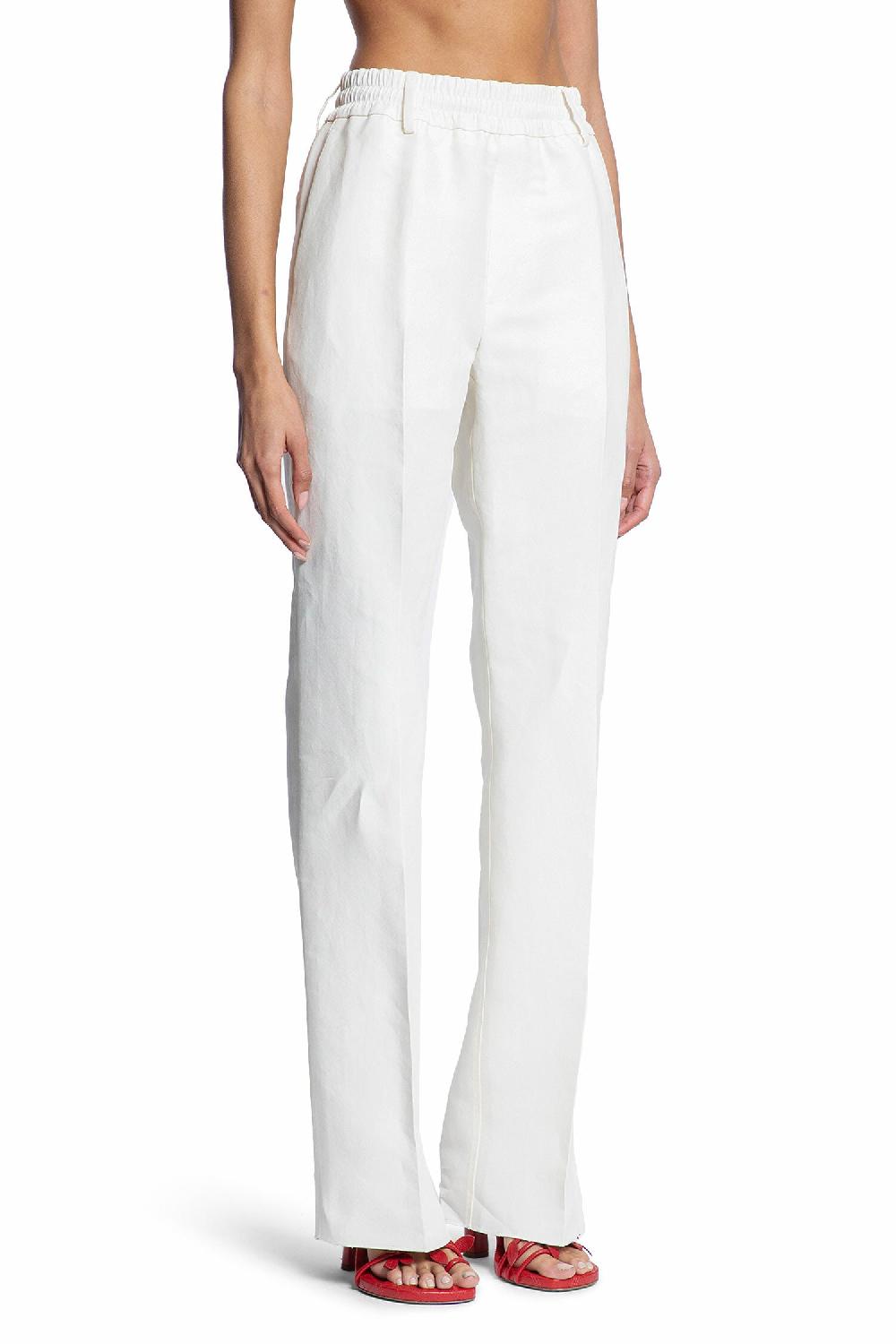 Antonioli BURBERRY WOMAN OFF-WHITE TROUSERS