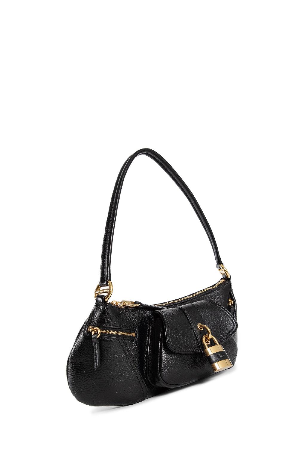 Antonioli CHLOÉ WOMAN BLACK SHOULDER BAGS
