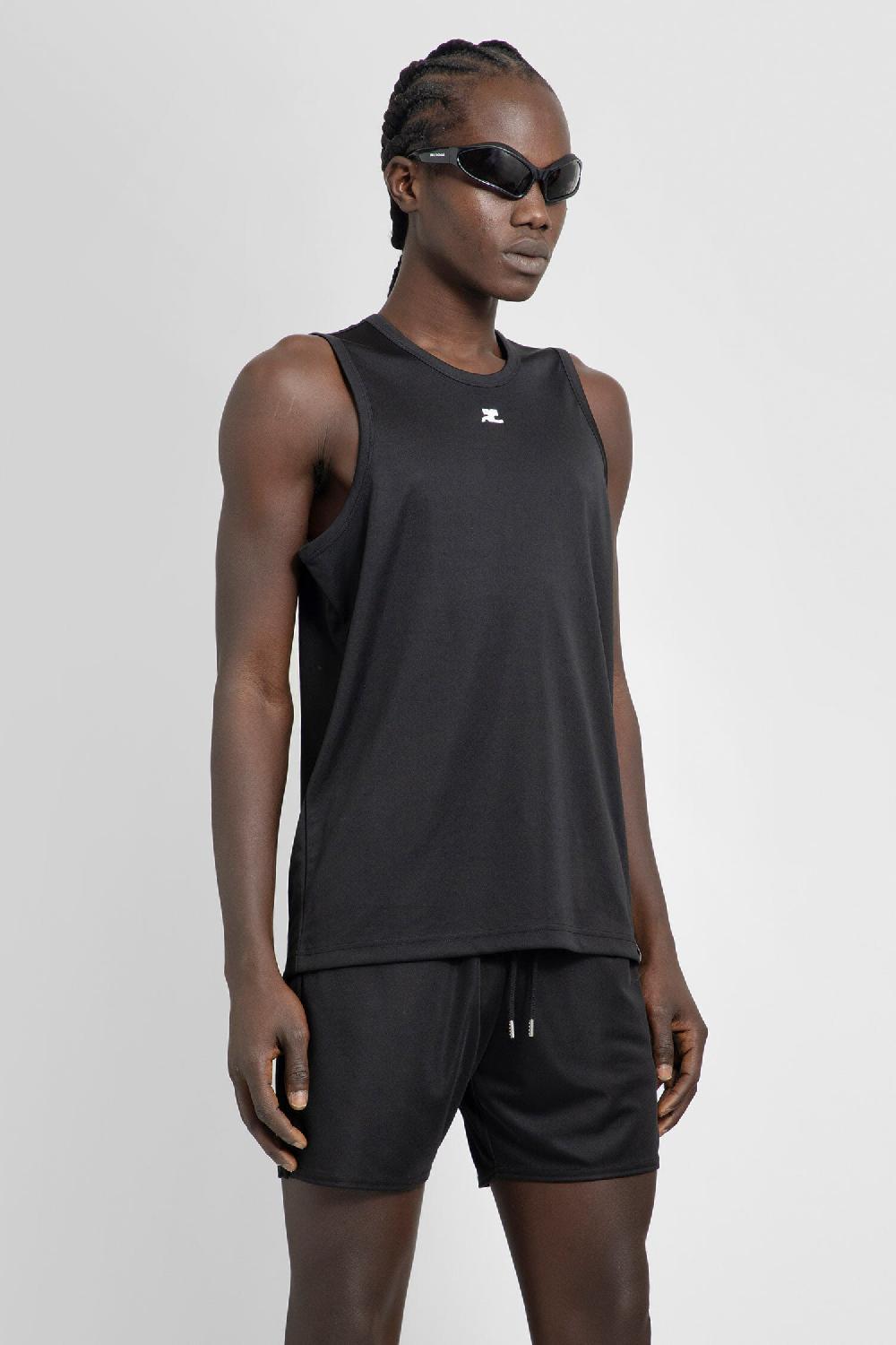 Antonioli COURRÈGES MAN BLACK T-SHIRTS & TANK TOPS