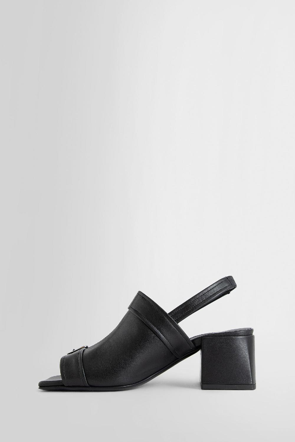 Antonioli COURRÈGES WOMAN BLACK SANDALS & SLIDES