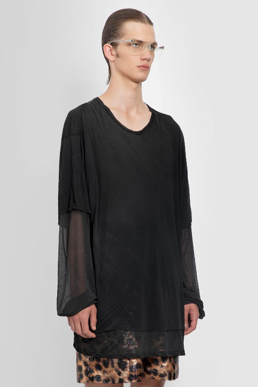 Antonioli DOUBLET MAN BLACK T-SHIRTS & TANK TOPS