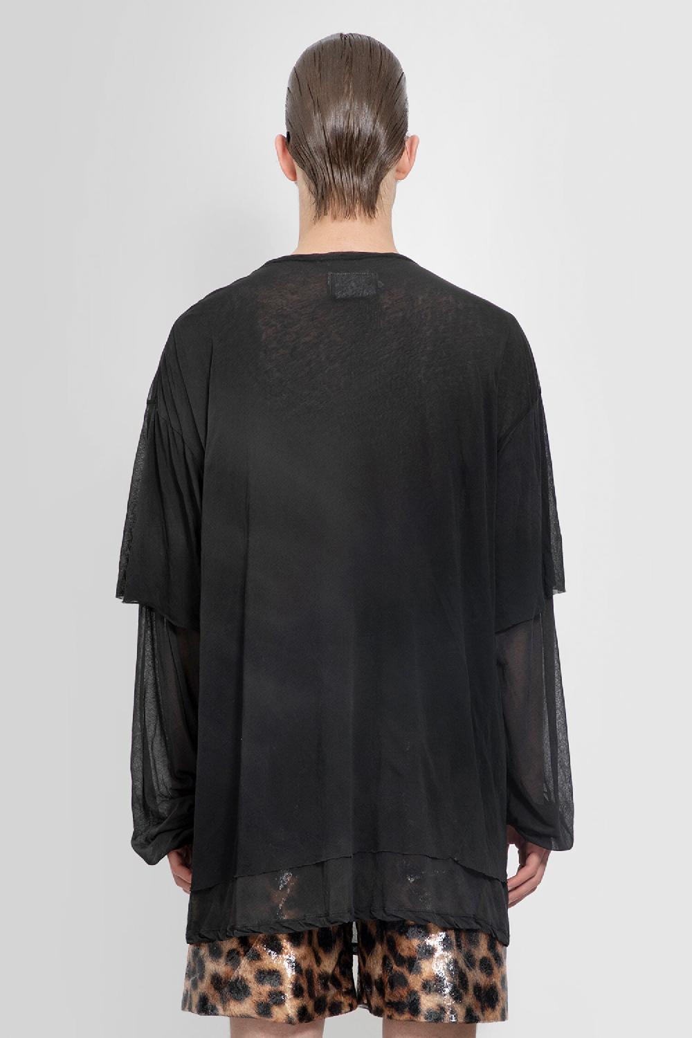 Antonioli DOUBLET MAN BLACK T-SHIRTS & TANK TOPS