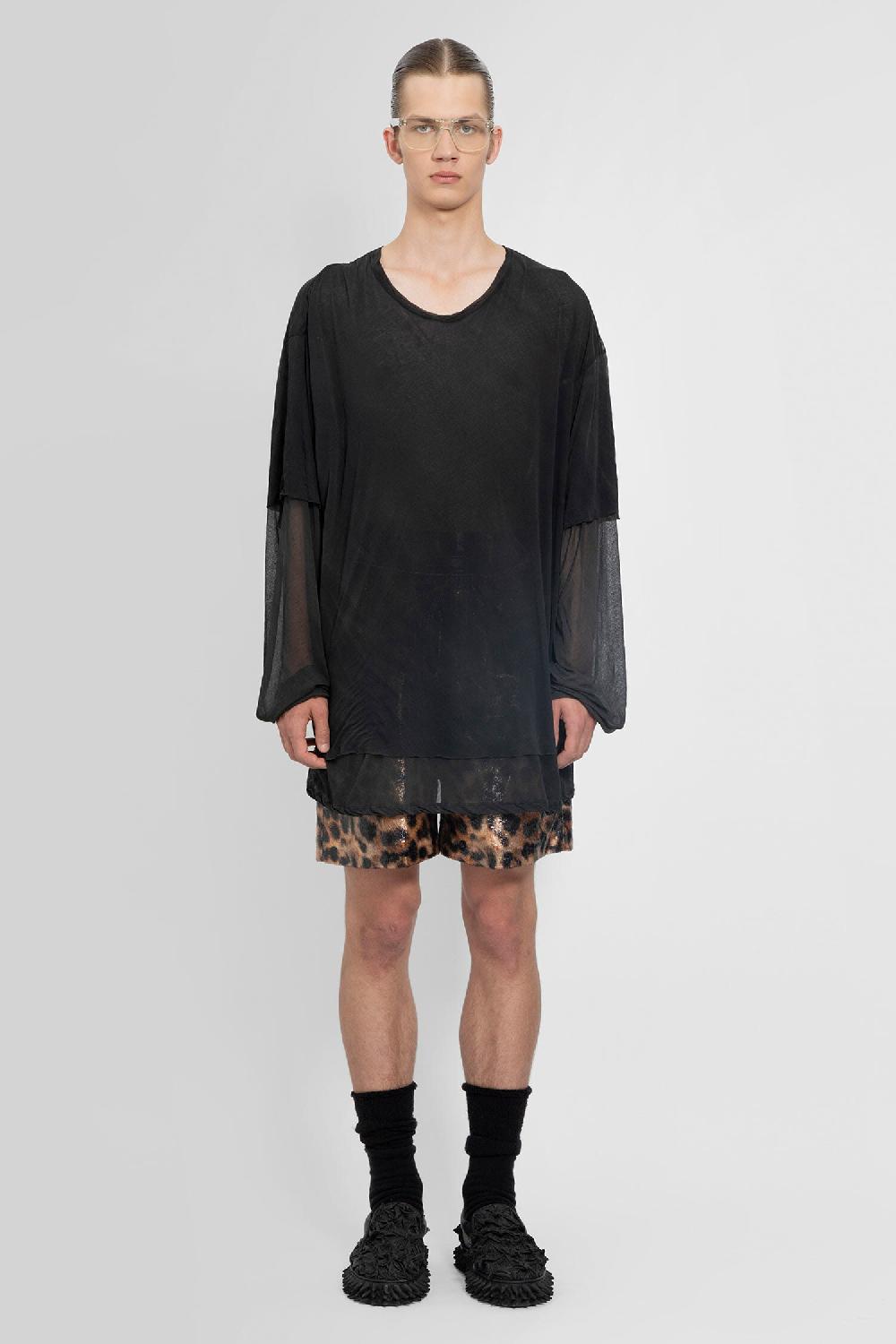 Antonioli DOUBLET MAN BLACK T-SHIRTS & TANK TOPS