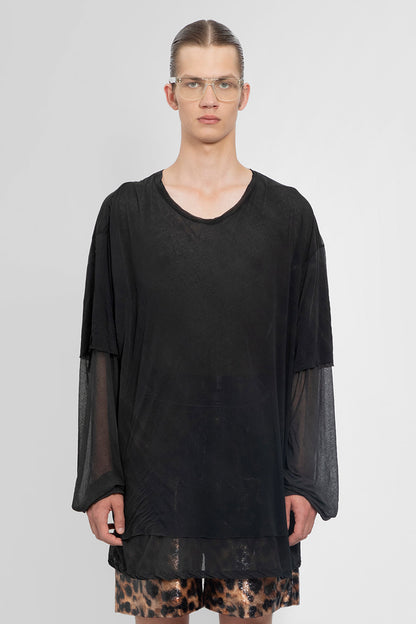 Antonioli DOUBLET MAN BLACK T-SHIRTS & TANK TOPS