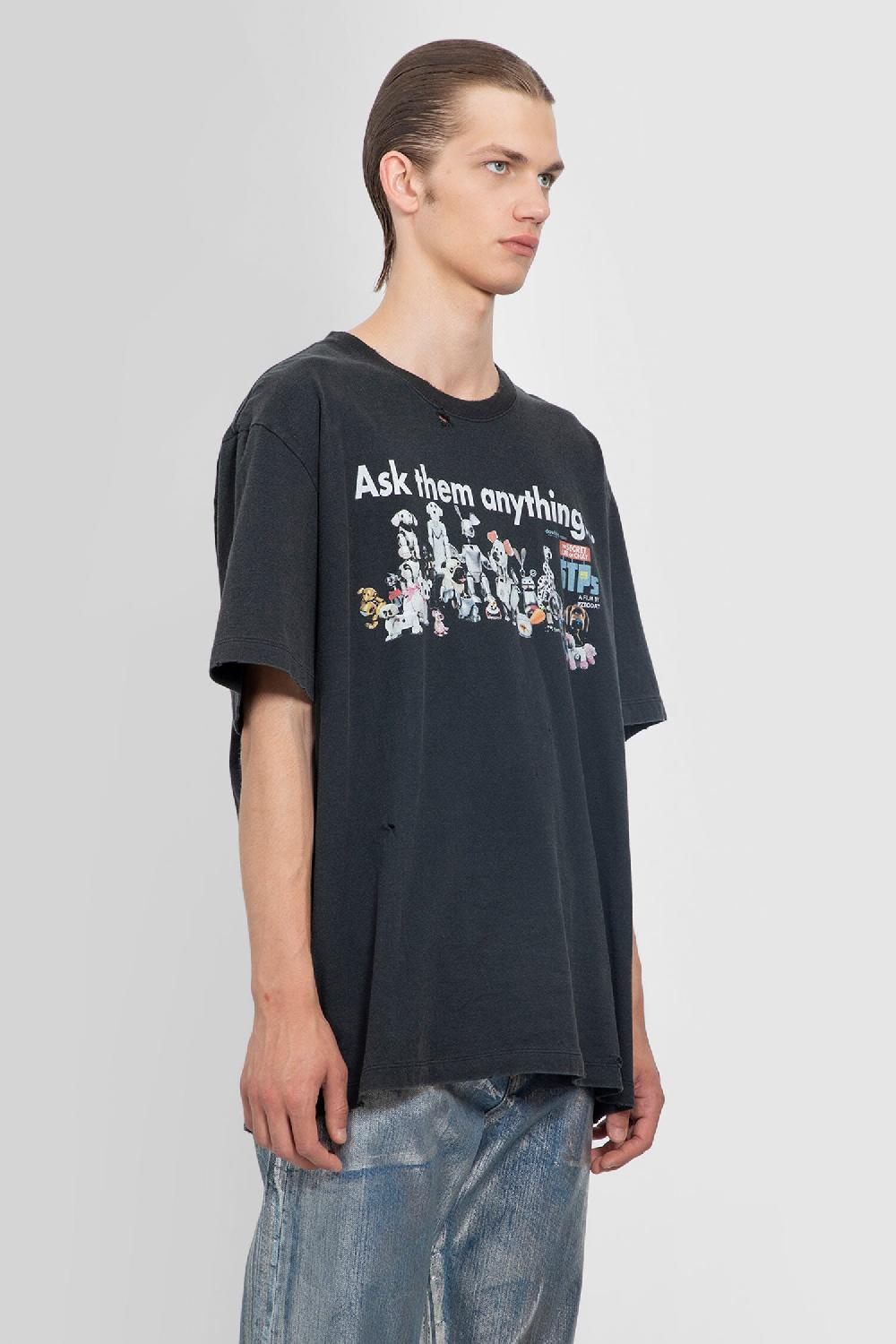 Antonioli DOUBLET MAN BLACK T-SHIRTS & TANK TOPS