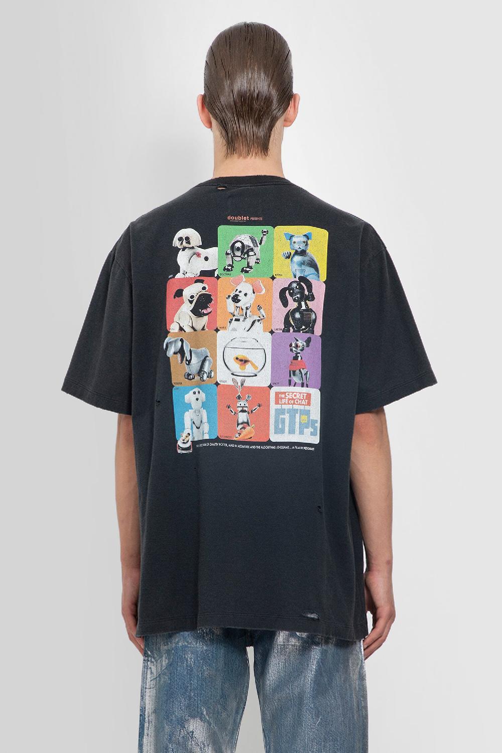 Antonioli DOUBLET MAN BLACK T-SHIRTS & TANK TOPS