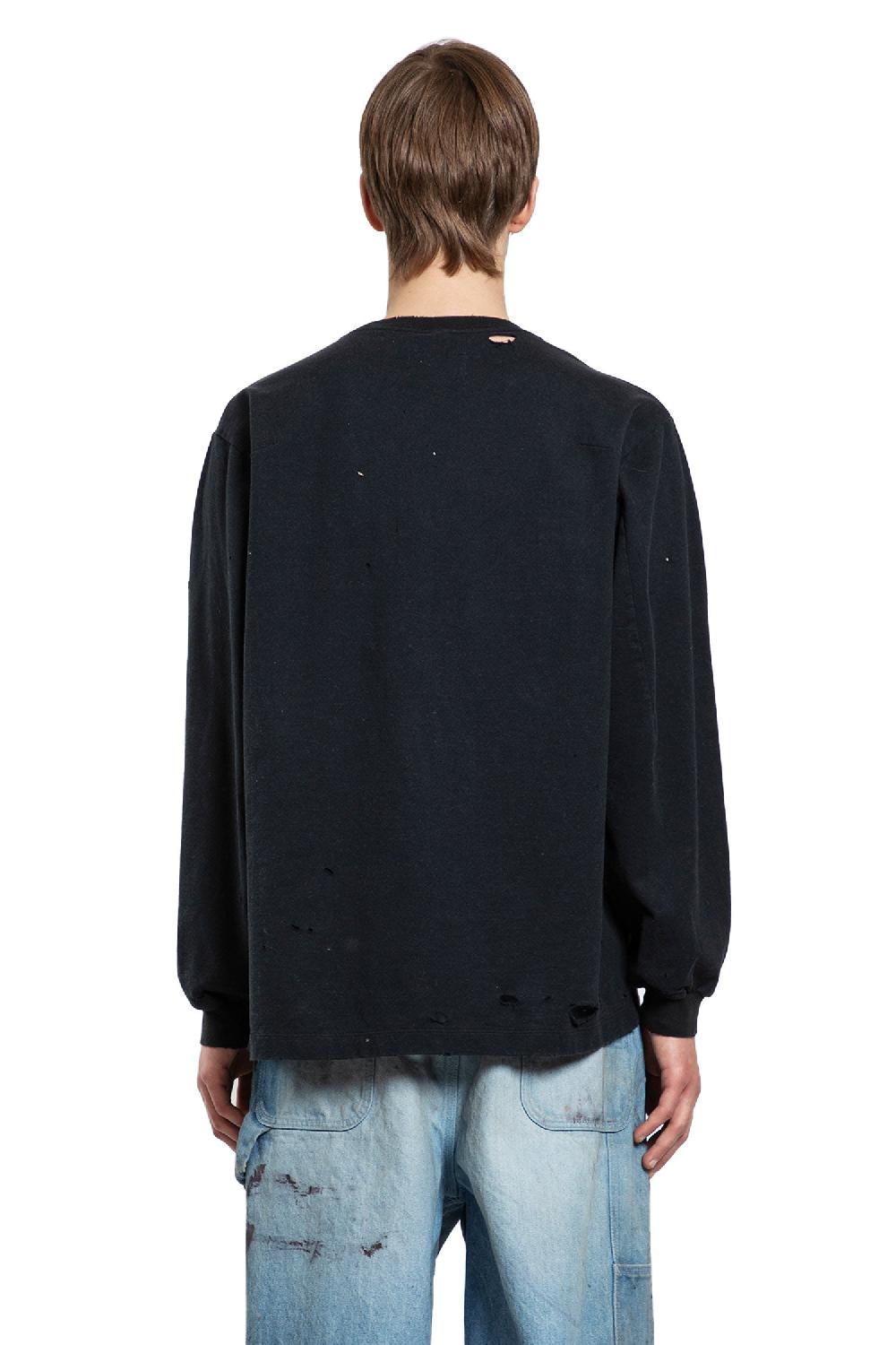 Antonioli DOUBLET MAN BLACK T-SHIRTS & TANK TOPS