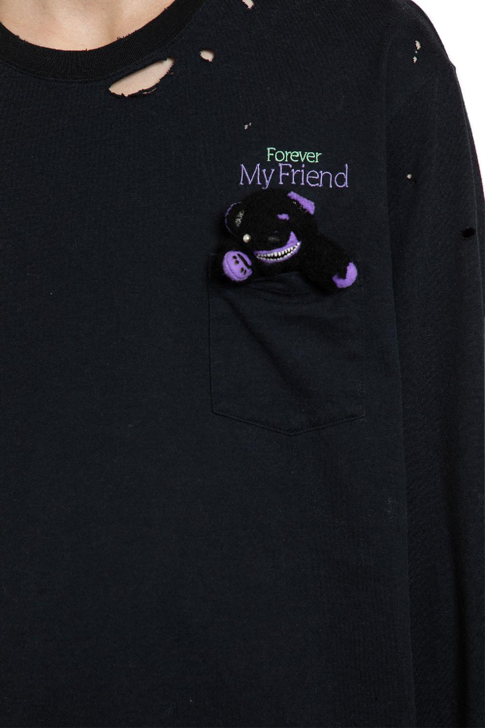 Antonioli DOUBLET MAN BLACK T-SHIRTS & TANK TOPS